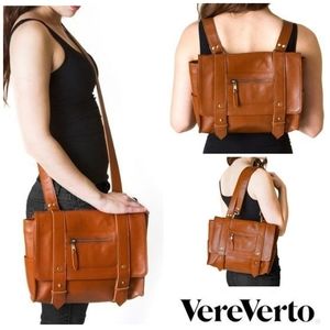 🧡 Vere Verto Leather Convertible Backpack